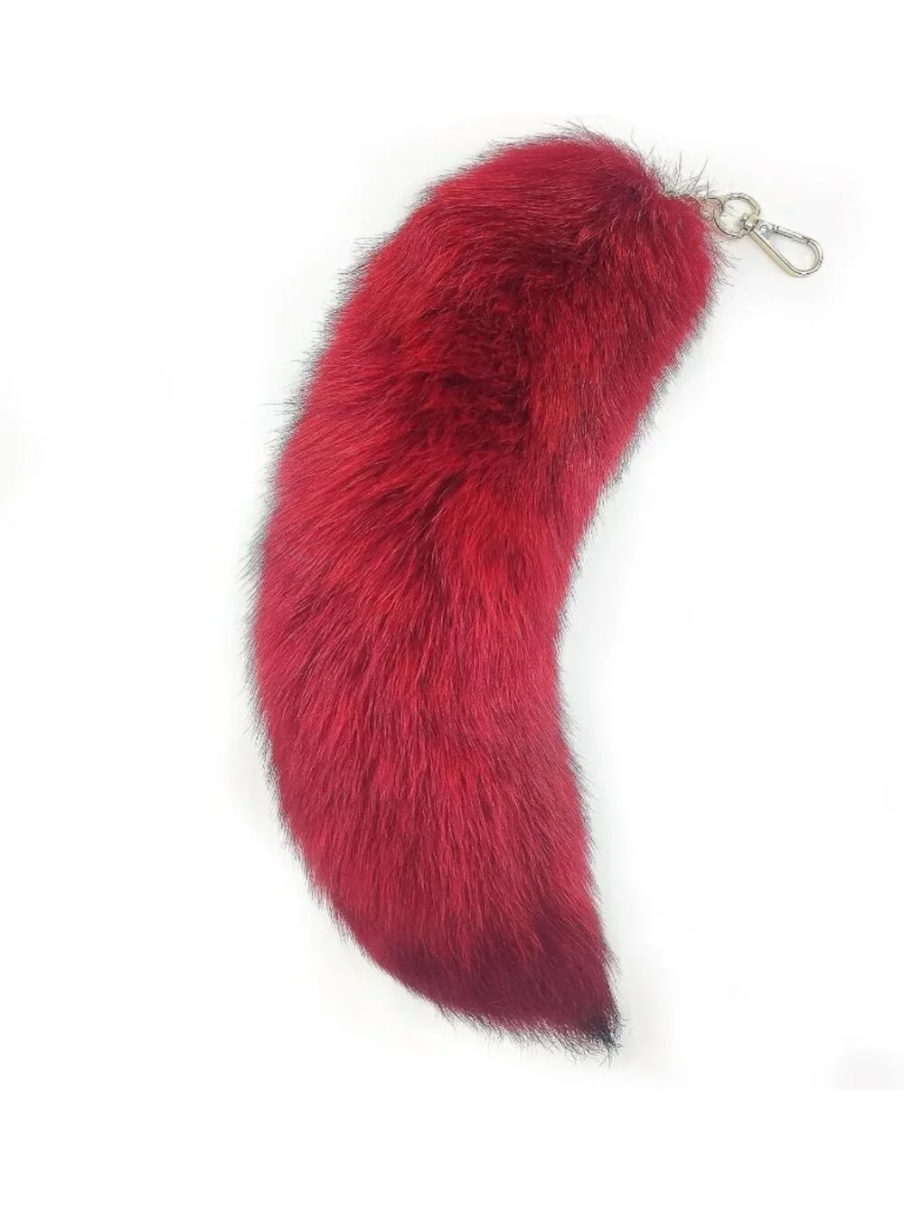 Women's Red Fluffy Fox Tail Cosplay Keychain Birthday Party Costume Handbag